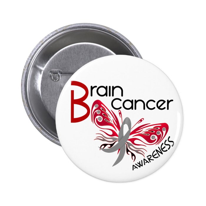 Brain Cancer BUTTERFLY 3 Pinback Buttons