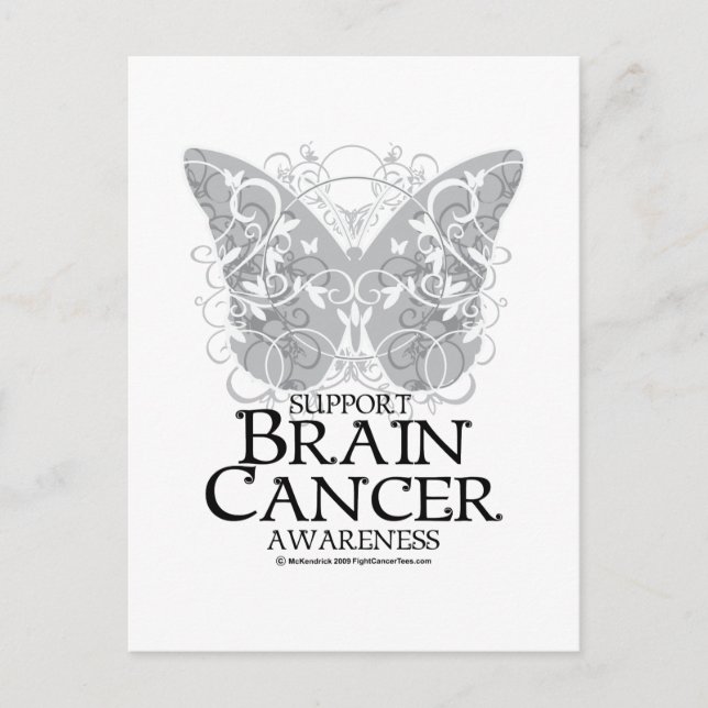 Brain Cancer Butterfly Postcard (Front)
