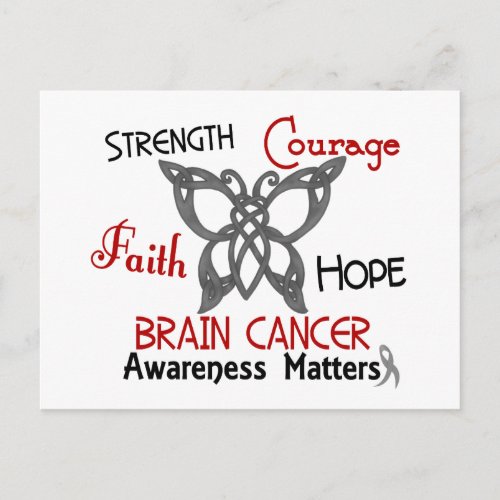 Brain Cancer Celtic Butterfly 3 Postcard