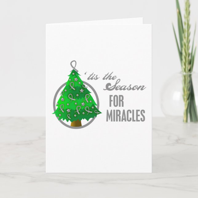 Brain Cancer Christmas Miracles Holiday Card (Front)