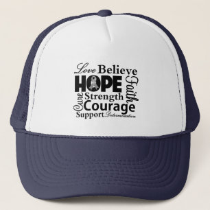 Brain Cancer Collage of Hope Trucker Hat