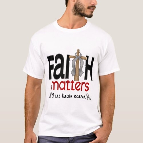 Brain Cancer Faith Matters Cross 1 T_Shirt