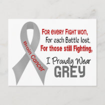 Brain Cancer For Every…..I Proudly Wear Grey 1 Postcard