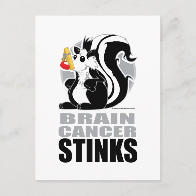 Brain Cancer Stinks Postcard (Front)