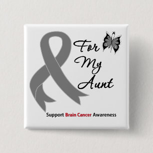 BRAIN CANCER SUPPORT For My Aunt Pinback Button