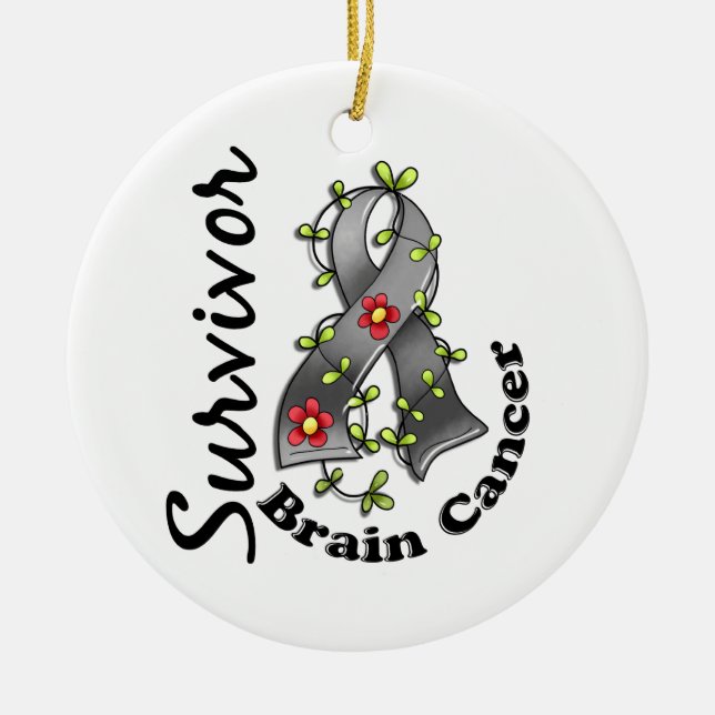 Brain Cancer Survivor 15 Ceramic Ornament (Front)