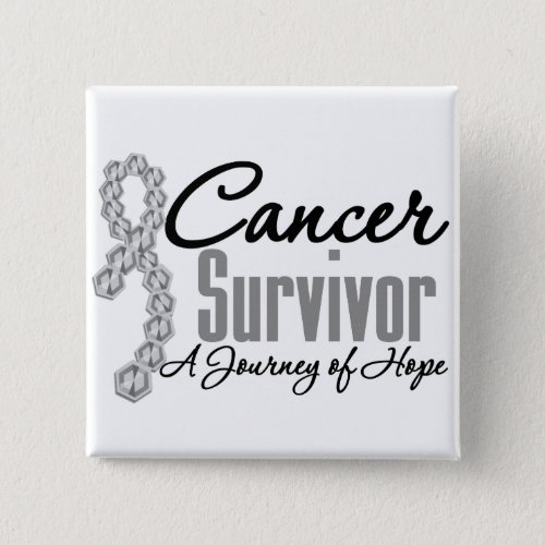 Brain Cancer Survivor Awareness Journey Ribbon Button