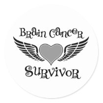 Brain Cancer Survivor Classic Round Sticker