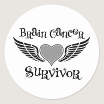 Brain Cancer Survivor Classic Round Sticker