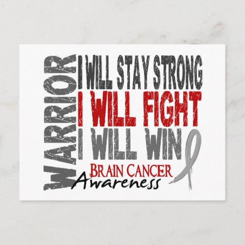 Brain Cancer Warrior Postcard