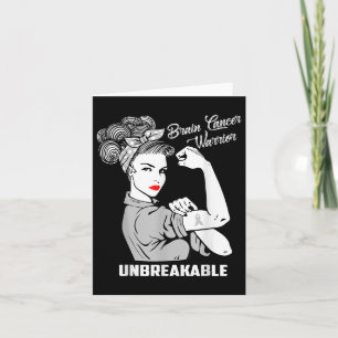 Brain Cancer Warrior Unbreakable Awareness Gift Card