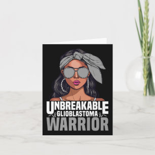 Brain Cancer Warrior Unbreakable Tumor Survivor Gl Card
