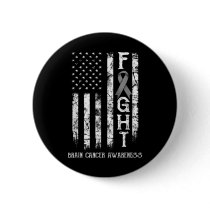 Brain Cancer Warrior Us Flag  Button