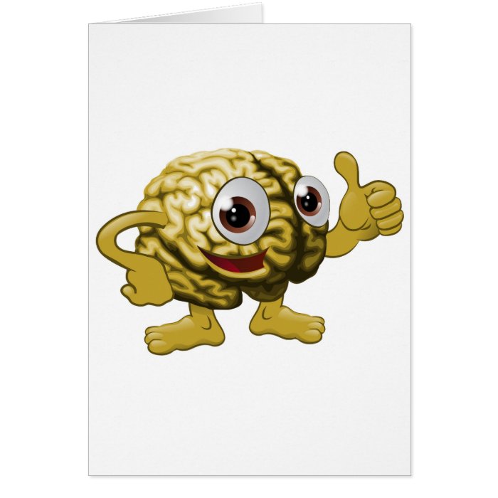 Brain cartoon character illustration cards