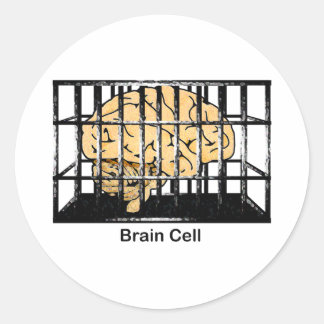 Brain Cell Classic Round Sticker
