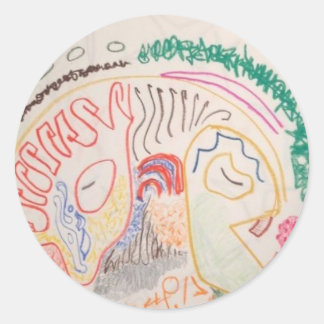 Brain Classic Round Sticker
