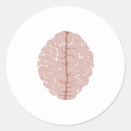 Brain Classic Round Sticker