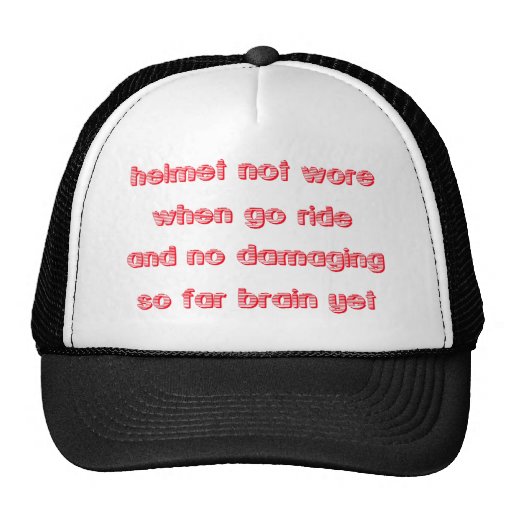 Brain Damage Dirt Bike Motocross Cap Hat | Zazzle