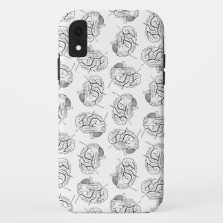 Brain Diagrams Pattern Antique Medical Themed iPhone XR Case