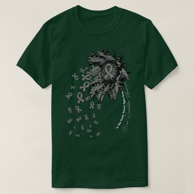 Brain Disabilities Awareness sunflower nobody figh T-Shirt (Design Front)