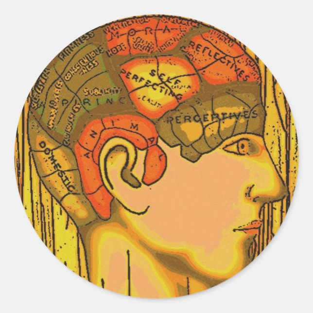 Brain Drain Classic Round Sticker (Front)