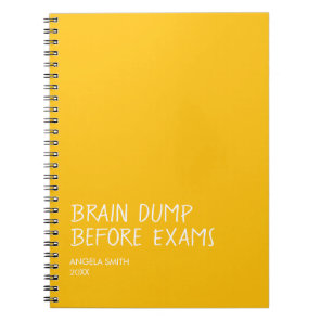 Brain Dump Before Exams – Funny Student Notebook,  Notebook