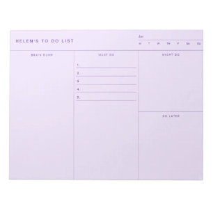 Brain Dump To Do List Notepad