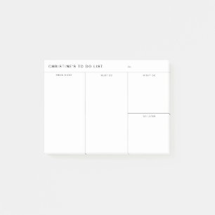 Brain Dump To Do List Post-It Notes