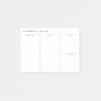 Brain Dump To Do List Post-It Post-it Notes