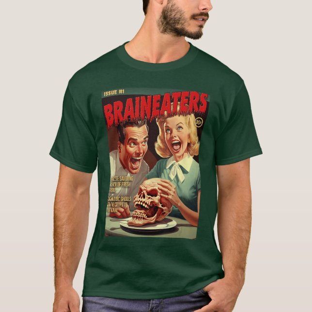 Brain Eaters 1950s horror comic cover girl T-Shirt (Front)