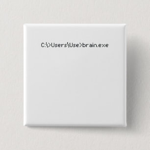 Brain.exe Fun Coder Programmer Computer Button