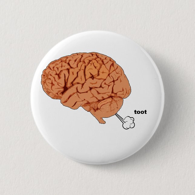 Brain fart pinback button (Front)