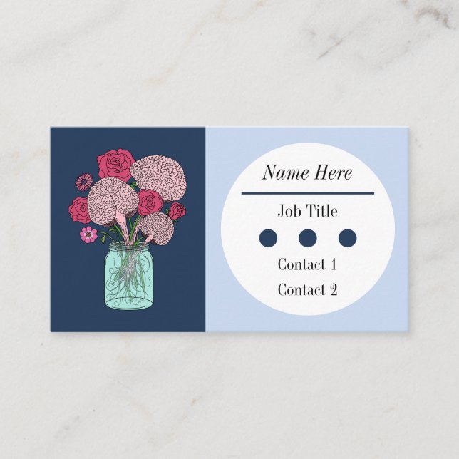 Brain Flower Bouquet Business Card (Front)