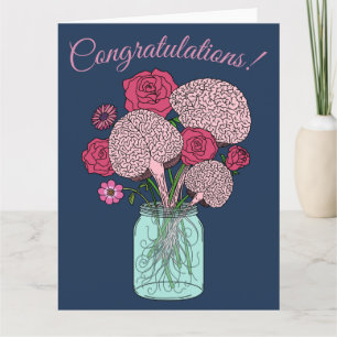 Brain Flower Bouquet Card