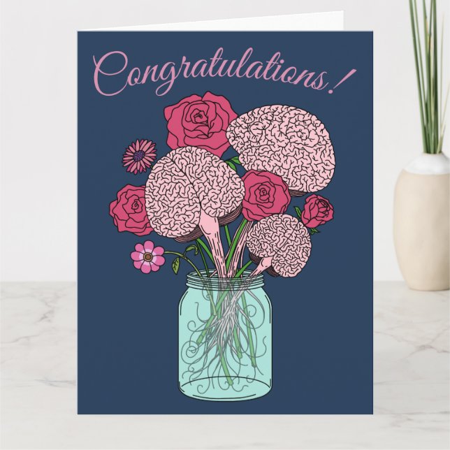 Brain Flower Bouquet Card (Front)