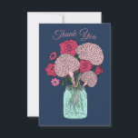 Brain Flower Bouquet Thank You Card<br><div class="desc">A pretty neuroscience design of flowers and brains in a vase. Perfect to give as a graduation gift for a neuroscience or psychology major,  or just for someone who loves brains and science!</div>