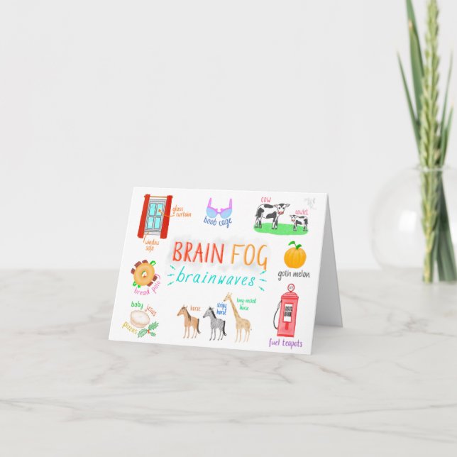 Brain Fog Brainwaves  Card (Front)