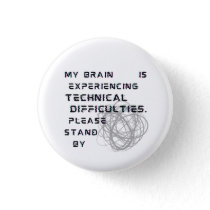 Brain Fog Button Fibromyalgia Pin Badge