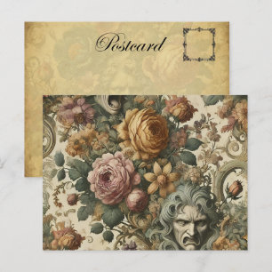 Brain Fog – Gothic Floral  Holiday Postcard