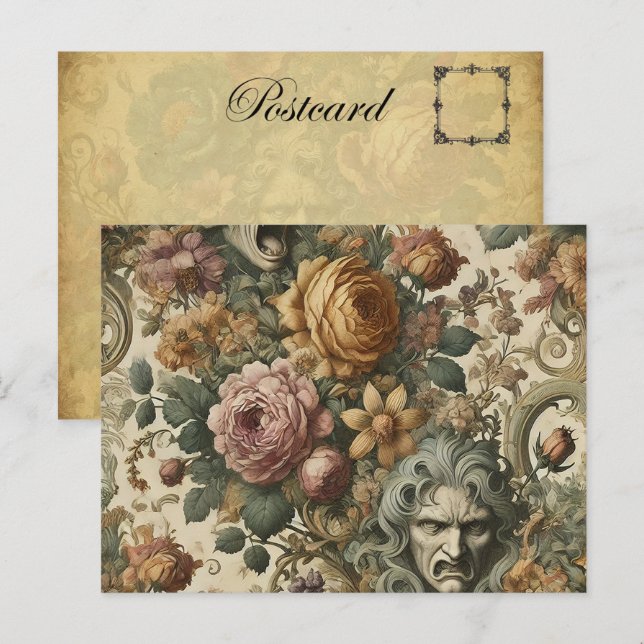 Brain Fog – Gothic Floral  Holiday Postcard (Front/Back)