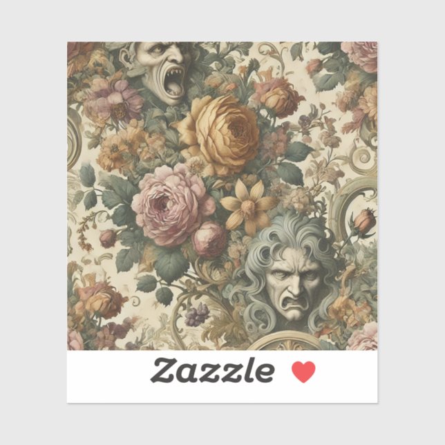 Brain Fog – Gothic Floral  Sticker (Sheet)