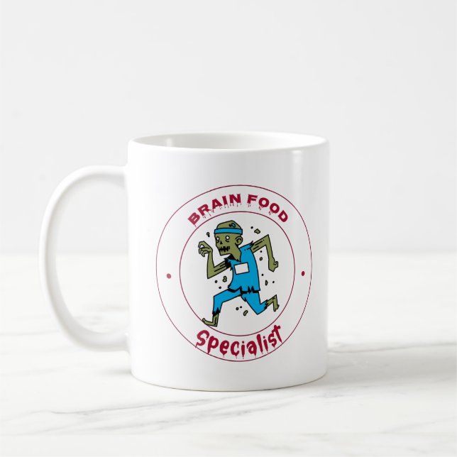 Brain Food Specialist zombie brain Coffee Mug (Left)