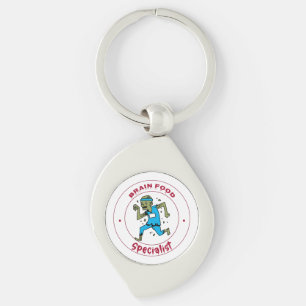 Brain Food Specialist zombie brain Keychain