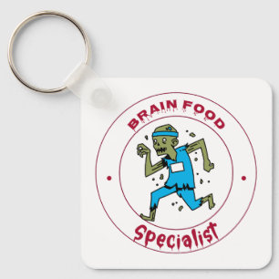 Brain Food Specialist zombie brain Keychain