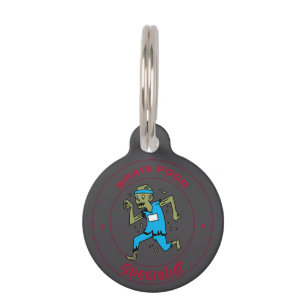 Brain Food Specialist zombie brain Pet ID Tag