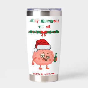 BRAIN FREEZE Christmas birthday funny brain 20 oz Insulated Tumbler