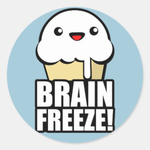 Brain Freeze Classic Round Sticker