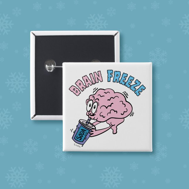 Brain Freeze Funny Cartoon Button (Creator Uploaded)