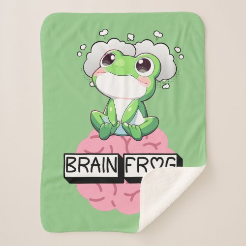 Brain Frog Sherpa Blanket
