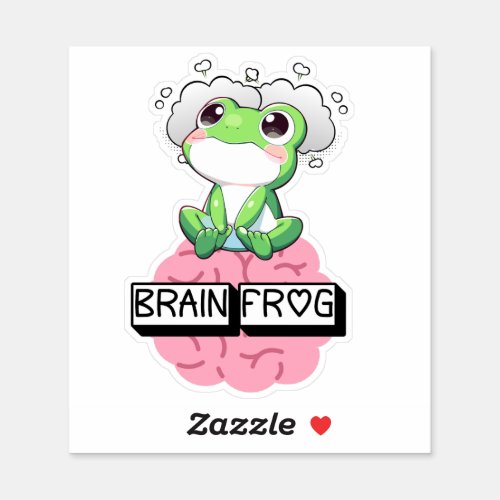 Brain Frog Sticker